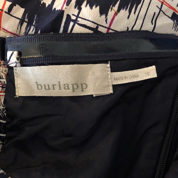 Anthropologie Burlapp Blurred Shapes Silk Dress - Picture 8 of 9